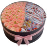 Большой бокс с розами и шоколадом Киндер «Остров желаний»